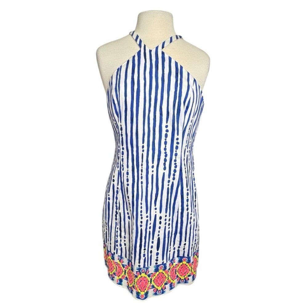 Lilly Pulitzer Iveigh Shift Blue Crush Bay Stripe Dress - Picture 2 of 11